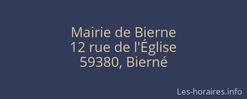 Mairie de Bierne