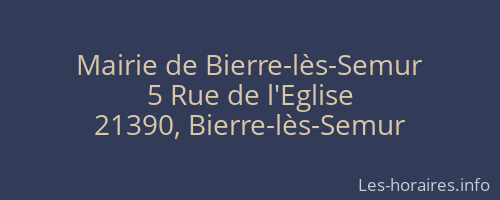 Mairie de Bierre-lès-Semur
