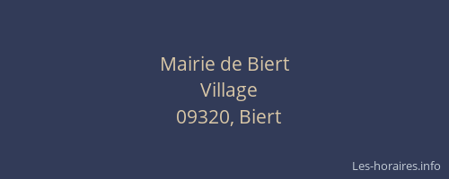 Mairie de Biert