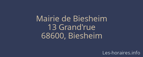 Mairie de Biesheim