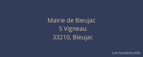 Mairie de Bieujac