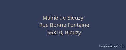 Mairie de Bieuzy