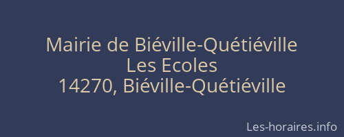 Mairie de Biéville-Quétiéville