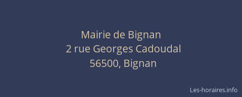 Mairie de Bignan