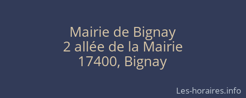 Mairie de Bignay