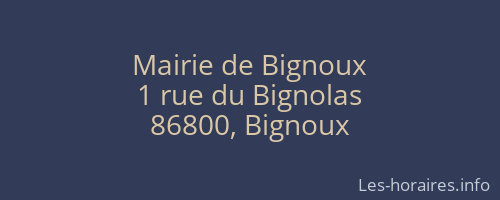 Mairie de Bignoux