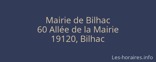 Mairie de Bilhac