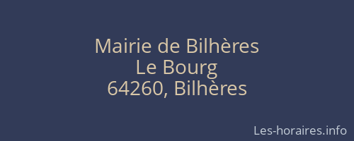 Mairie de Bilhères