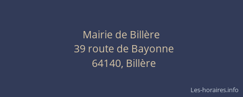Mairie de Bill&egrave;re