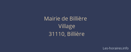 Mairie de Billière