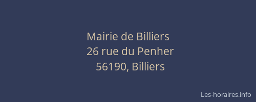 Mairie de Billiers