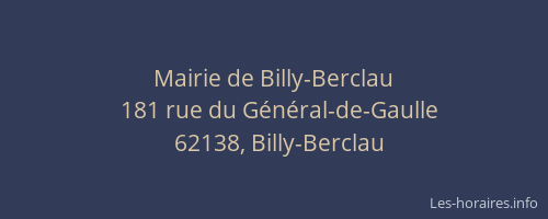 Mairie de Billy-Berclau