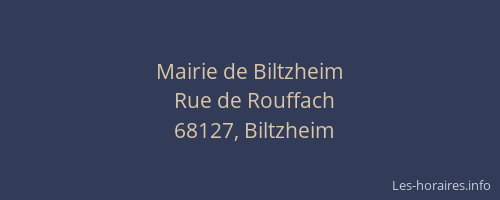 Mairie de Biltzheim