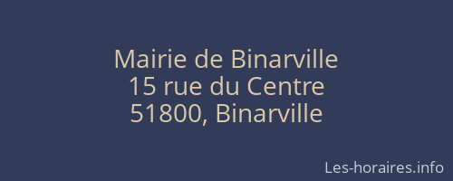 Mairie de Binarville