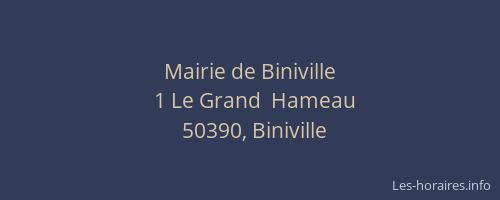 Mairie de Biniville