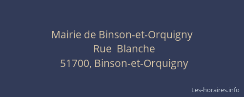 Mairie de Binson-et-Orquigny