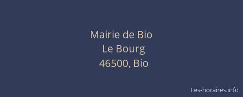 Mairie de Bio