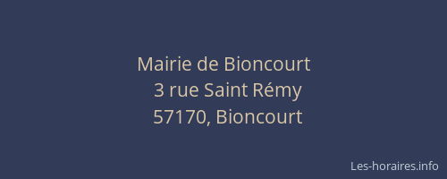 Mairie de Bioncourt