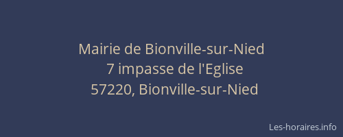 Mairie de Bionville-sur-Nied