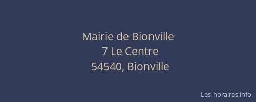Mairie de Bionville