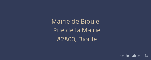 Mairie de Bioule
