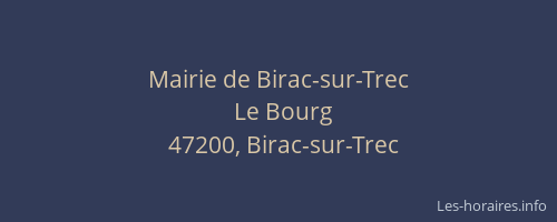 Mairie de Birac-sur-Trec