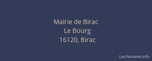 Mairie de Birac