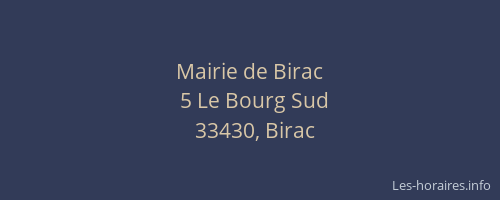 Mairie de Birac