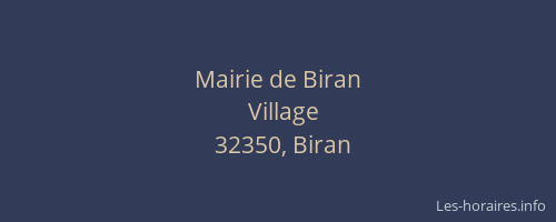 Mairie de Biran