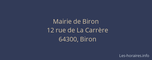 Mairie de Biron