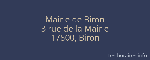 Mairie de Biron