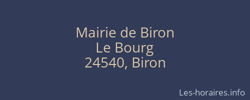 Mairie de Biron