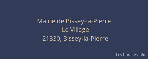 Mairie de Bissey-la-Pierre