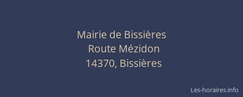 Mairie de Bissières