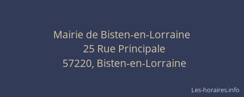 Mairie de Bisten-en-Lorraine