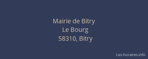 Mairie de Bitry
