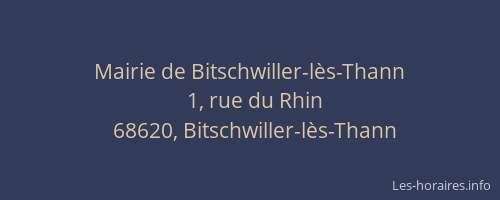 Mairie de Bitschwiller-l&egrave;s-Thann