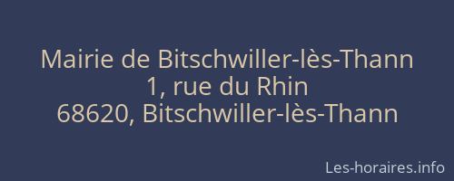 Mairie de Bitschwiller-lès-Thann