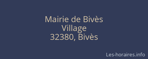 Mairie de Bivès