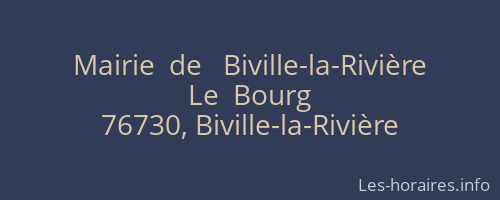 Mairie  de   Biville-la-Rivière