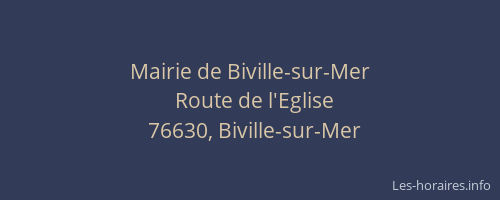 Mairie de Biville-sur-Mer