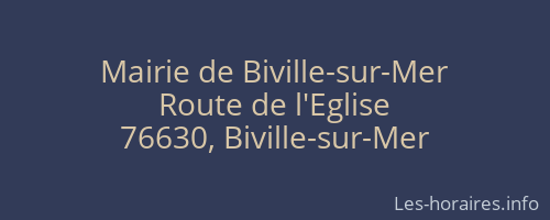 Mairie de Biville-sur-Mer