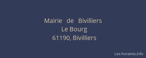 Mairie   de   Bivilliers