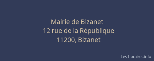 Mairie de Bizanet
