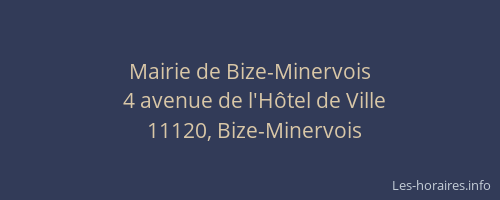 Mairie de Bize-Minervois