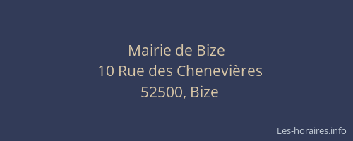 Mairie de Bize
