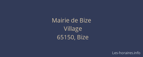 Mairie de Bize