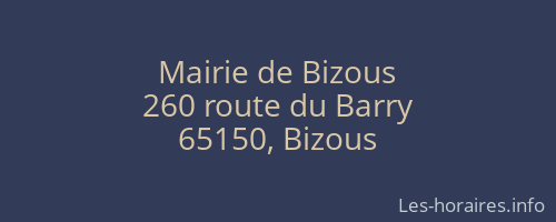 Mairie de Bizous