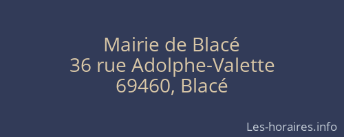 Mairie de Blacé