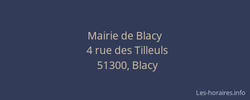 Mairie de Blacy